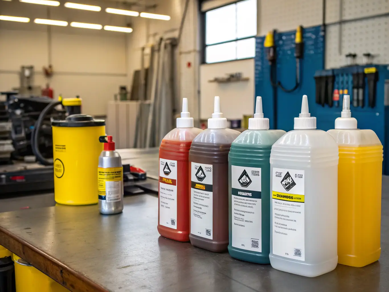 A visual representation of various lubricants used in different machinery, showcasing their protective properties and contribution to smooth operation and extended equipment life.